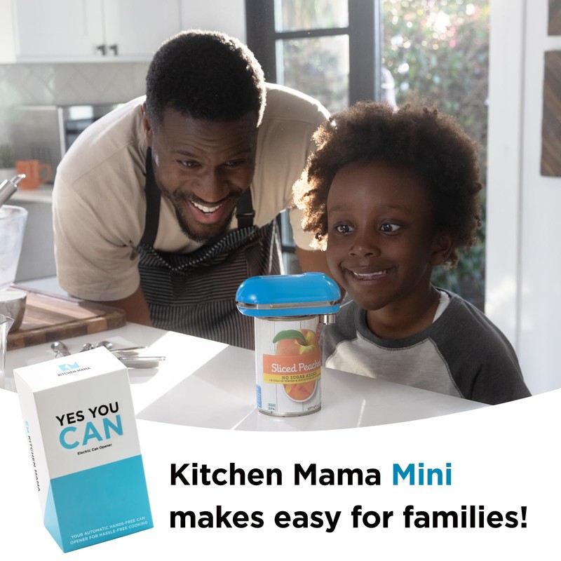 Kitchen Mama Mini Electric Can Opener Smooth Edge: Opens Can