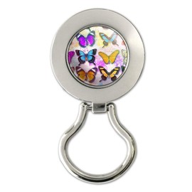 Colorful Butterflies Butterfly Design Magnetic Metal Eyeglass ID Badge Holder