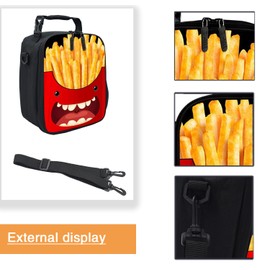 GOXUNYUAN Lunch-Taschen, Aufbewahrung Lunch Tote Wasserdicht Wiederverwendbar Tragbar Bag, für Jungen und Mädchen, Pommes Frites