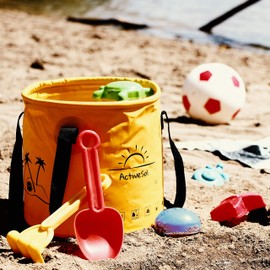 Falteimer 20 l hoch | robust, faltbar, platzsparend | Für Unterwegs und Garten