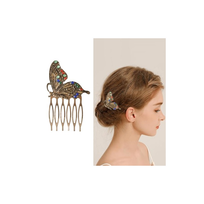 12 Peinetas Para Cabello Mujer, Set de Peinetas en Negro,
