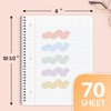 SUNEE Spiral Notebooks, 1-Subject, 5 Pack, College Ruled Paper, 8"