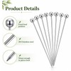 Thrymme 24Pcs Metal Cocktail Sticks, Cocktail Skewers for Martini Olive