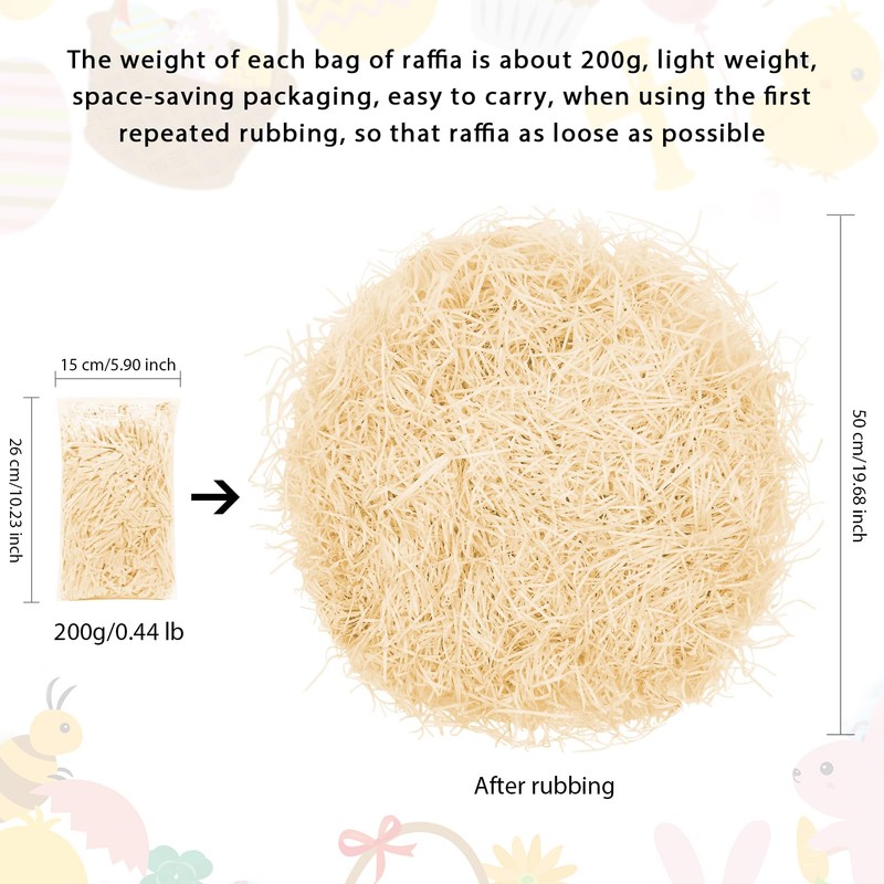 200 g Raffia Filling Material Gift Hamper Shred Shred Paper
