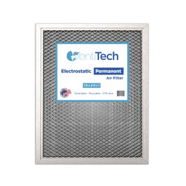 Venti Tech 20x25x1 Washable Electrostatic Air Filter. Reusable HVAC & Furnace Air Filter