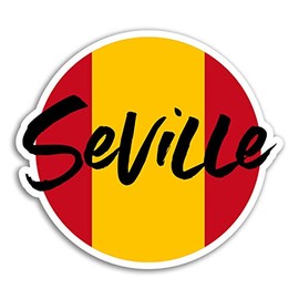SEVILLE SPANISH VINYL STICKERS 10cm x 10cm WIDE - 2
