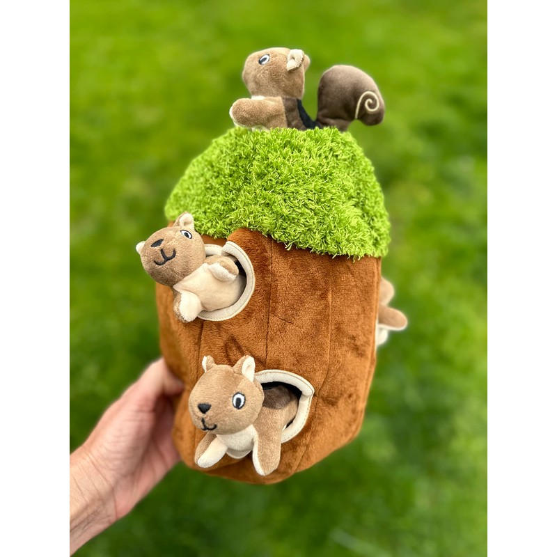 Glow Pups Squirrel in Tree Hide and Seek Plush Squirrel