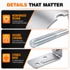 12 PCS Fence Post Brackets 2-3/8", Heavy Duty Galvanized Steel