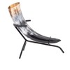 Mythrojan Hand Forged Drinking Ale Horn Rack Twisted Iron Ale