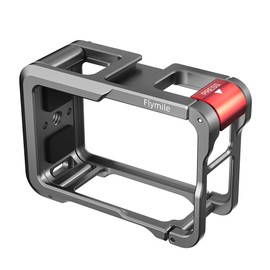 DJI ACTION 4/OSMO ACTION 3 Cage Aluminum Alloy Quick Release Protective Frame Camera Protective Case with Cold Shoe Groove and 1/4 Screw Hole, Connectable Tripod, Selfie Stick, Microphone, etc