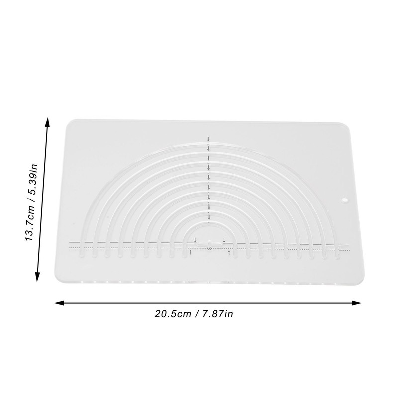 Circle Quilting Ruler Semicircle Durable Clear Acrylic Highly Accurate Wide