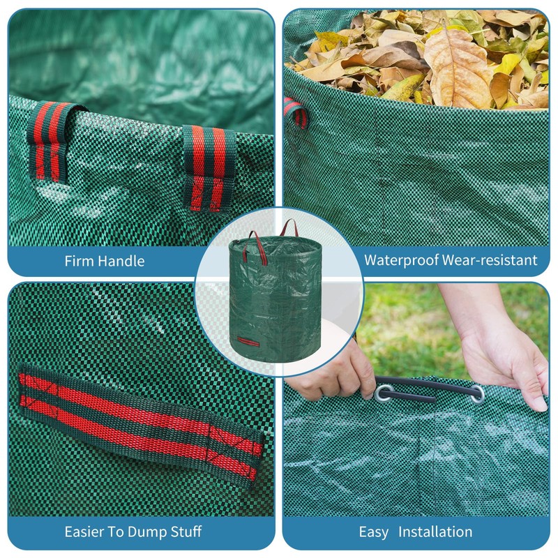 Reusable Leaf Bags, Tear-resistant & Reusable Lawn Bags, Yard Waste