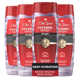 Old Spice Hydro Body Wash for Men, Smoother Swagger Scent, Hardest Working Collection, 16 Ounce (Pack of 4)