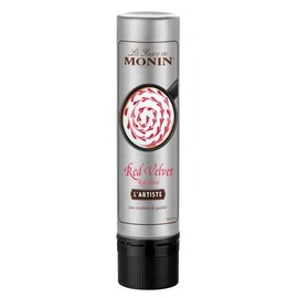 MONIN Lattist Red Velvet Sauce, 5.1 fl oz (150 ml), For Coffee/Cocktail Toppings Loved by Professional Baristas and Bartenders, Latte Art and Dessert Plates