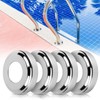 Universal Fit Pool Ladder Escutcheon Plates 4Pack,Blasoul Stainless Steel Cover