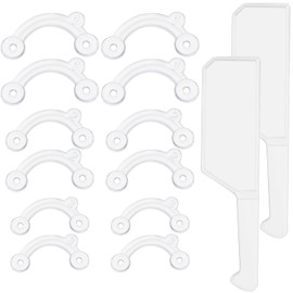 Maitys 2 Sets Nose Up Lifting Shaper Clip - Silicone Beauty Tool for Wide Nose - Invisible Slimming Device With Inserts (Transparent White)