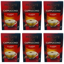 Mokate Gold Cappuccino Classic Flavour Instant Coffee 6 boxes x 8 12.5g sachets