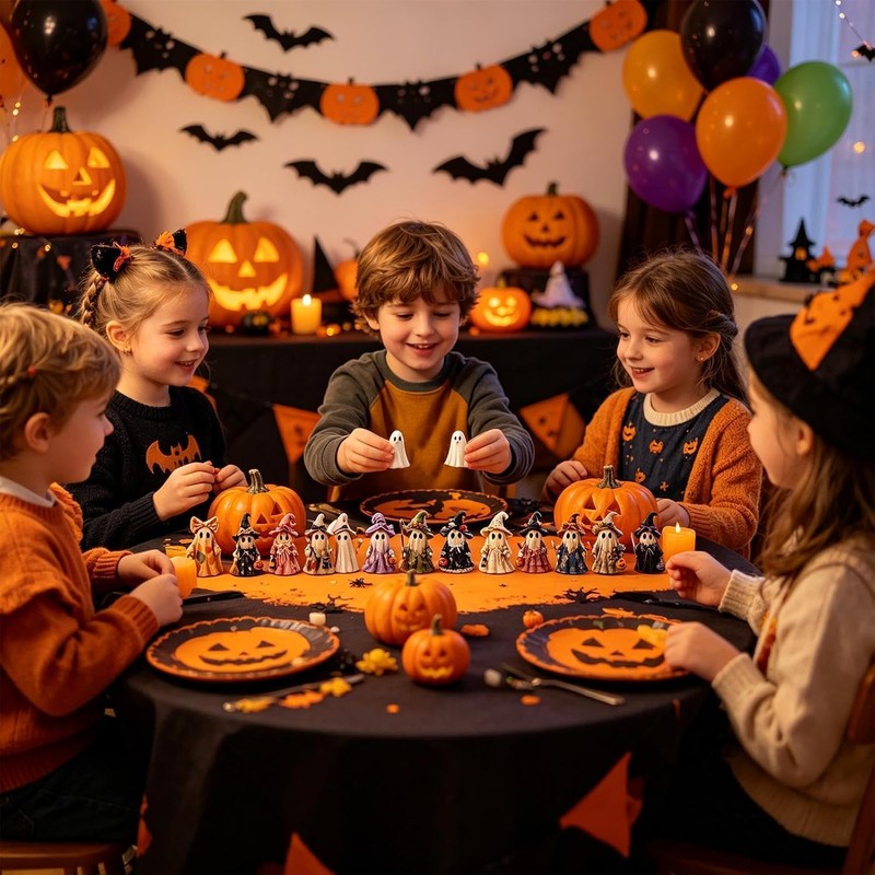Calendario de cuenta regresiva Halloween 2026 – 24 fantasmas acrílicos