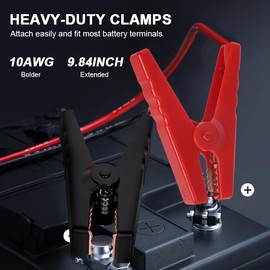 12V Lithium Car Jump Starter Battery, 3000A Peak Battery Starter for Up to 6.0L Gas or 5.5L Diesel Engine, 6400mAh Portable Power Pack with Quick Charge, Jumper Cables