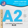 209 Pcs 3" Blue Bulletin Board Letters & Numbers, Capital