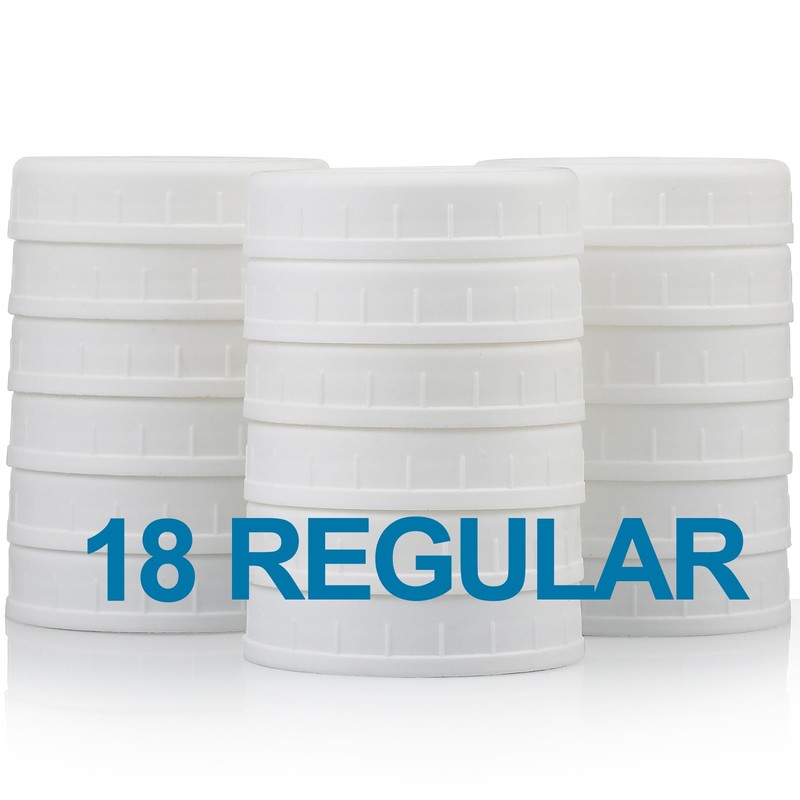 18 Pack REGULAR MOUTH Mason Jar Lids for Compatible with