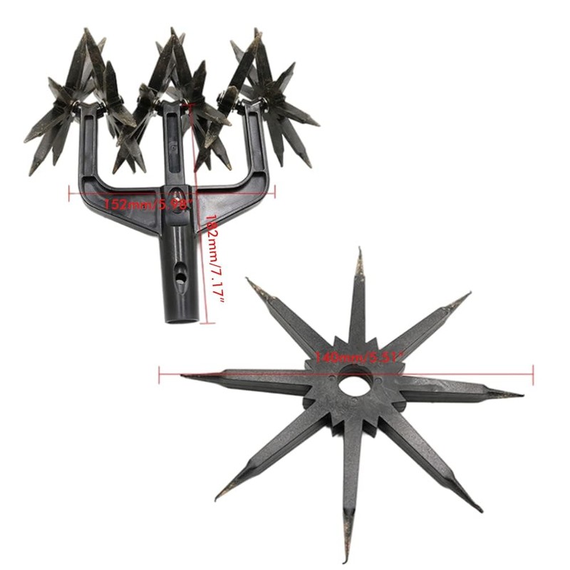 Rotary Cultivator Tool, Garden Handheld Tiller, Cultivator Cordless Tiller for