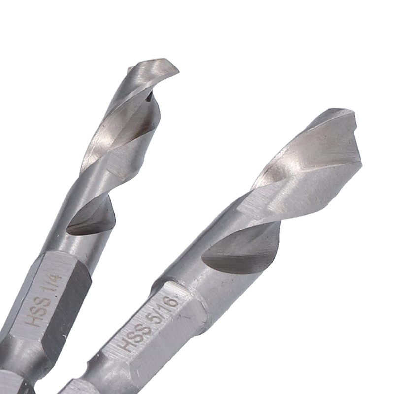 KIMISS 5 Pcs High Speed Steel Hex Shank Drill Bits