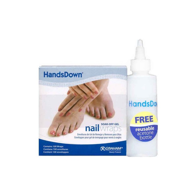 Graham Hands Down Soak Off Gel Nail Wraps, 100 Count