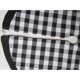 Primitives By Kathy Small Christmas Tree Skirt 24" Black White Buffalo Check  PBK 111316 NEW Rustic