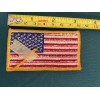 American Flag Right Sleeve Biker/Military Embroidered Patch W/ Gold Border