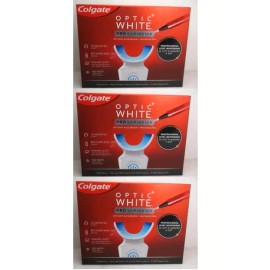 COLGATE OPTIC WHITE PRO SERIE LED DEVICE LIGHT TEETH WHITENING KIT 3PCS EXP:2026