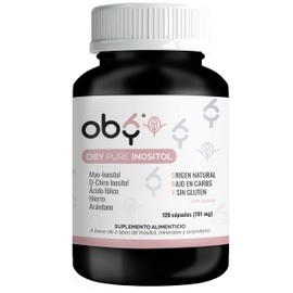 OBY Inositol con Myo Inositol, D-Chiro Inositol, Acido Folico, Hierro, Extracto de Arándano | Suplemento en cápsulas de 701 mg (120 Cápsulas)