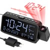 Radio Alarm Clock with Projection, Projection Alarm Clock for Bedroom,