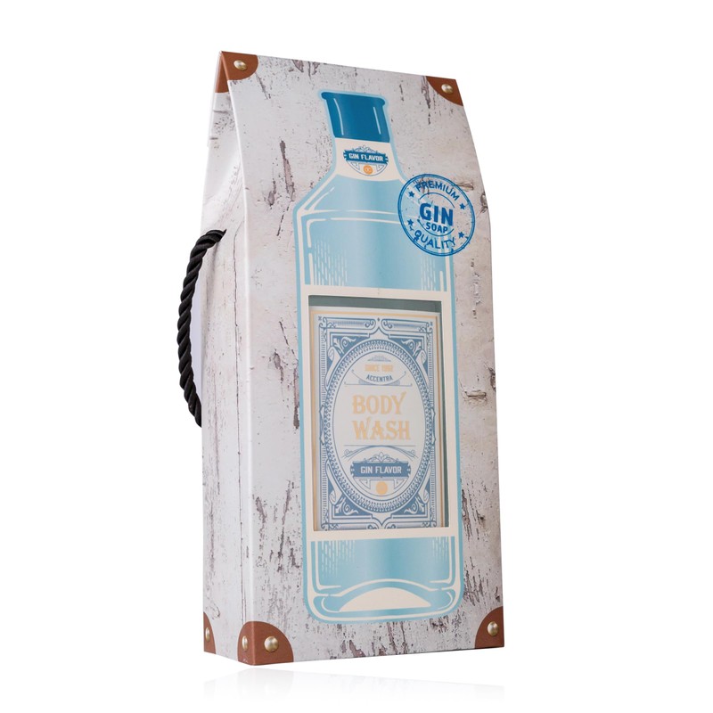 Accenrta Gin Flavor Shower Gel in Bottle with Gin Look