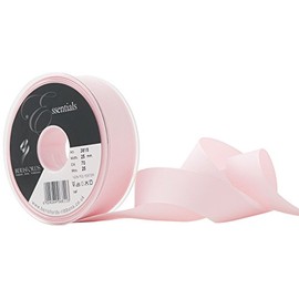Berisfords Seam Binding Ribbon, Pale Pink, 25 mm Width, 25 metre Length
