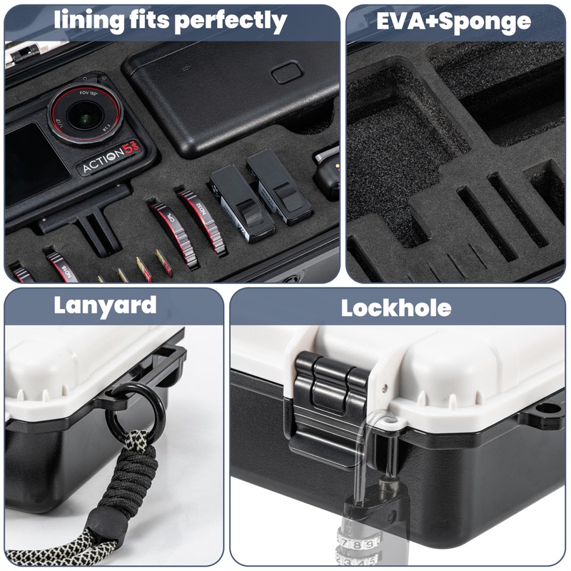 STARDRONE Osmo Action 5 Case, Waterproof Travel Hard Shell Case