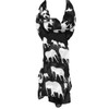 allydrew Elephant Print Scarf Wrap, Black