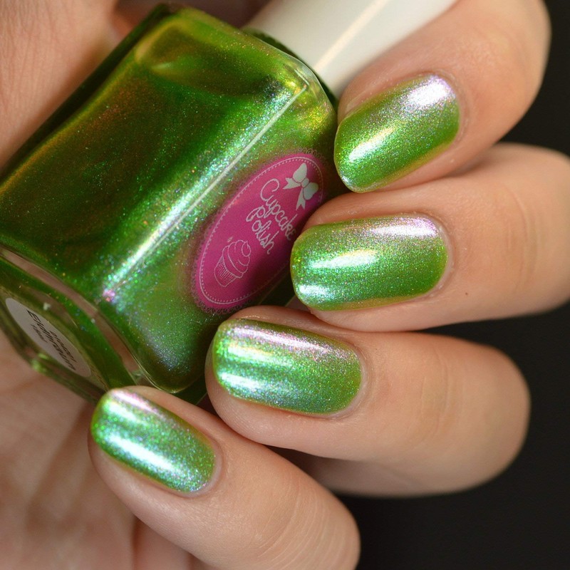 Cupcake Polish Eldhraun - Pea Green Nail Polish Shifting Nail