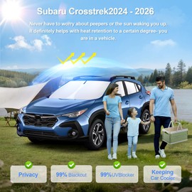 SHINELINERS 8pcs Car Window Shades for Subaru Crosstrek 2024 2025 2026 Accessories,Windshield Side Rear Full Sunshade,Sun Visor UV Blocking, Privacy Protection and Blackout for Camping Outdoor