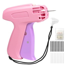 Fine Stitch Gun for Clothes,Stitchy Stitch Gun Quick Clothing Fixer, Tagging Gun for Clothing,Sewing Kit-Includes 6 Needle,1500 Black Fasteners&1500 White Fasteners(0.18inch) Purple