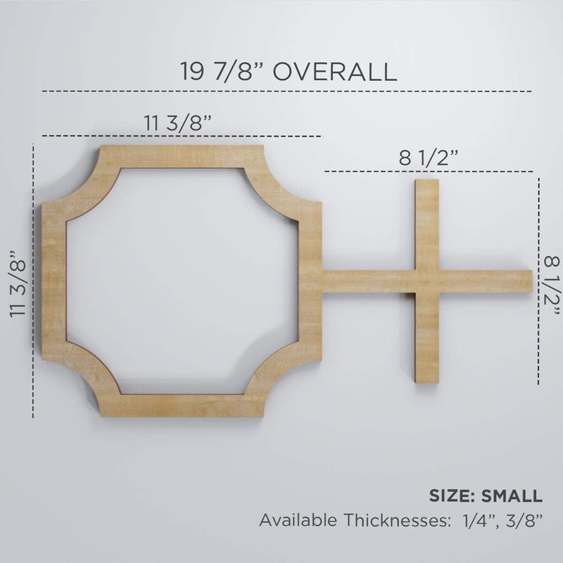 Ekena Millwork WALW12X12X0375BRDWA Bradley 3/8"T Decorative Fretwork Wall Panels, 19