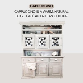 Colorantic | CAPPUCCINO Chalk Based Paint for Furniture DIY, Cabinets, Glass - Multi-Surface Craft Paint- Non-Toxic | LIGHT COFFEE Decorative Painting for Wax Finish Wood Waverly (8 oz (Pack of 1),