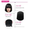 White Short Bob Kids Wig Wavy Wigs with Bangs for