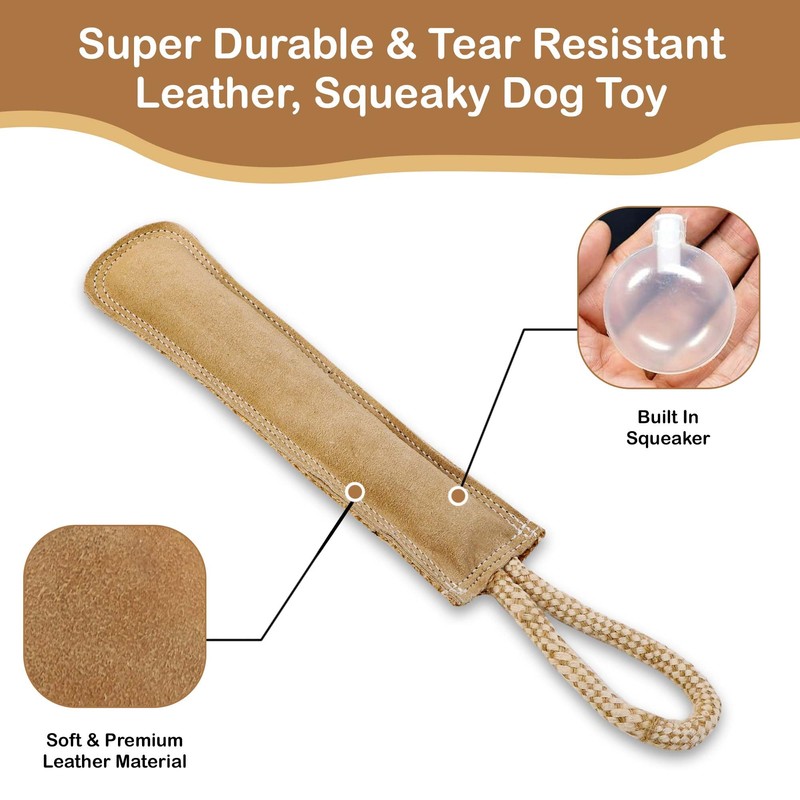 SPOT Dura-Fused Leather Retriever Dog Toy – Real Leather &