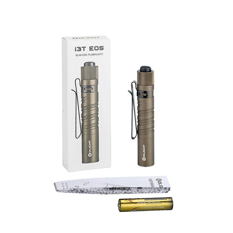 OLIGHT I3T EOS 180 Lumens Dual-Output Slim EDC Flashlight for