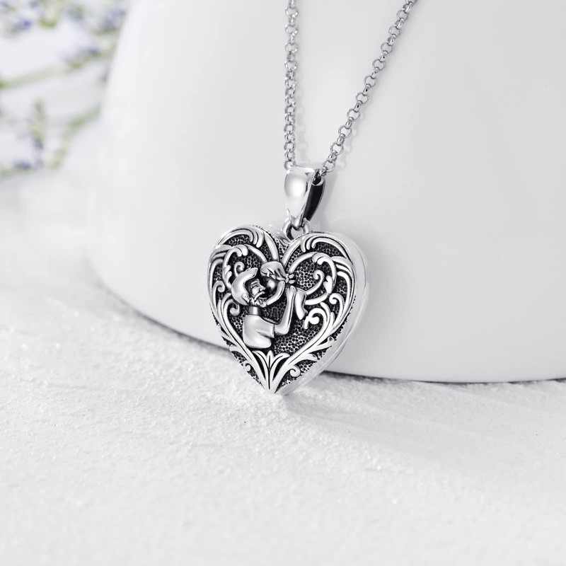 SOULMEET Father Family Locket Necklace That Holds 2 Pictures Photos