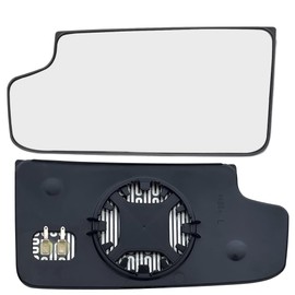 Silverado Driver Side Lower Mirror Glass Compatible with 2014-2017 Chevy Silverado 1500, 2500, 3500 HD GMC Sierra 1500, 2500, 3500 HD Convex Heated Left Side 23444113 Mirror Glass with Rear Holder