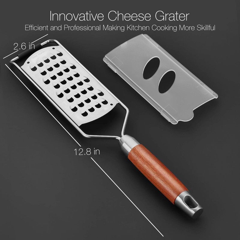 KULUNER Professional-Grade Lemon Zester with Ultra-Coarse Blades, Heavy-Duty Cheese/Vegetable Grater,