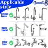 Pack of 2 Flexible Water Saving 360° Swivel Stainless Steel