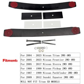 BST BSSP 1.5"-2" Rear Add A Leaf Lift Kit for 2004-2023 Nissan Titan Frontier Xterra Pickup Pathfinder Suzuki Equator 2WD 4WD，w/8.5" long 2.5" wide Square U Bolts